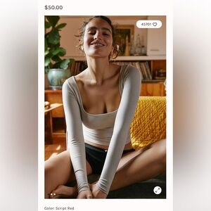 Free People Clean Lines Long Sleeve, M/L, light gray